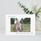 Een leven goed geleefd Casual foto begrafenis Bedankkaart (Staand voorkant)