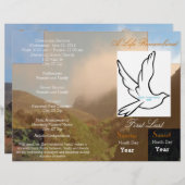 Een leven herdacht begrafenisprogramma-één-voudig (Voorkant / Achterkant)