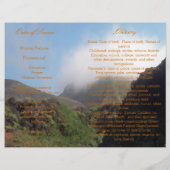 Een leven herdacht begrafenisprogramma-één-voudig (Achterkant)