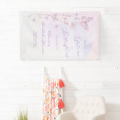 Een Leven Lang Bruiloft Vlinders Bruidssluier Welk Spandoek (Insitu)