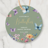 Een leven lang vlinders Bruids douche tafel Bedankjes Labels (Voorkant)