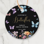 Een leven lang vlinders Bruids douche tafel Bedankjes Labels (Voorkant)