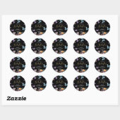 Een leven lang vlinders Bruids douche tafel Ronde Sticker (Vel)