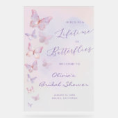 Een Leven Lang Vlinders Bruidsborrel Welkom Acryl Bord (Voorkant)