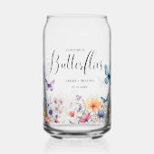 Een leven lang vlinders Bruidsdiner Tafel Blikvorm Glas (Voorkant)