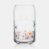 Een leven lang vlinders Bruidsdiner Tafel Blikvorm Glas (Achterkant)