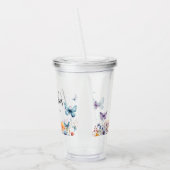 Een leven lang vlinders Bruidstaartafel Acryl Drinkbeker (Links)