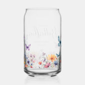 Een leven lang vlinders Bruidsuitnodiging Tafel Blikvorm Glas (Achterkant)