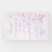 Een Leven Lang Vlinders Bruiloft Feest Welkom Spandoek (Horizontaal)