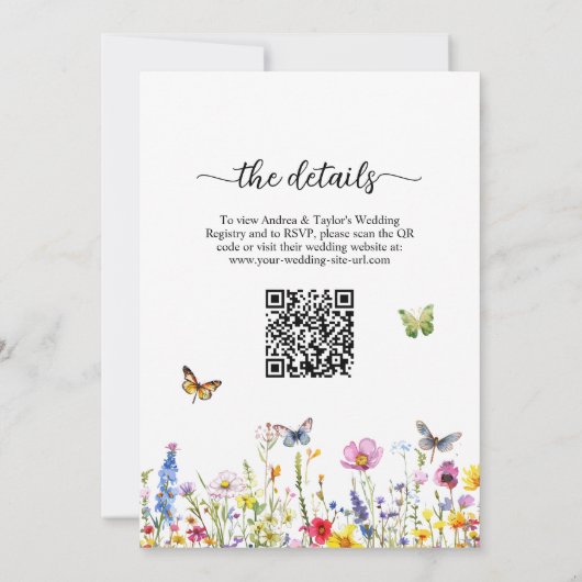 Een leven lang vlinders in één QR-code Kaart (Achterkant)