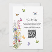 Een leven lang vlinders QR Code Vrijgezellenfeest Kaart (Achterkant)