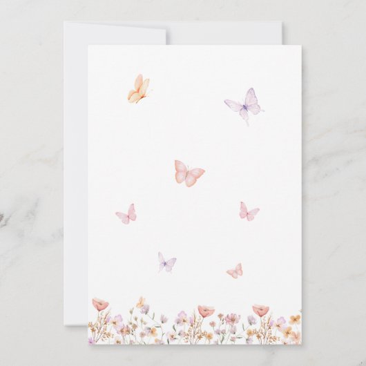 Een leven lang vlinders Vrijgezellenfeest Kaart (Achterkant)