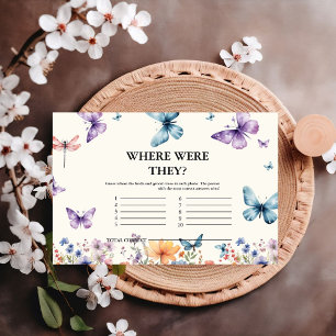 Een leven lang vlinders waar waren ze Bridal Game Informatiekaartje