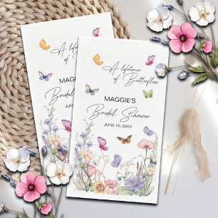 Een Leven Lang Vlinders Wildflower Bruidsdouche Servet