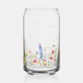 Een leven lang vol vlinders Bruidsfeest met wilde  Blikvorm Glas (Achterkant)