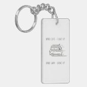 Eén leven - leef er één van - hou ervan sleutelhanger (Voorkant Links)