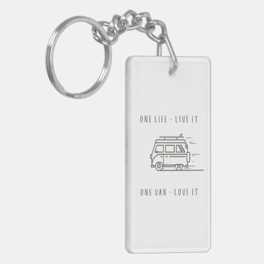 Eén leven - leef er één van - hou ervan sleutelhanger (Voorkant Links)