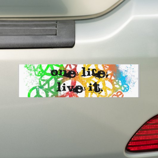 Eén leven, leef het! bumpersticker (Op auto)