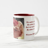 Een leven maken tweekleurige koffiemok (Voorkant rechts)