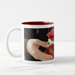 Een leven maken tweekleurige koffiemok