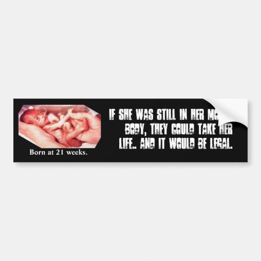 een leven nemen.. bumpersticker (Voorkant)
