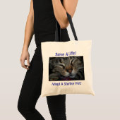 Een leven redden! Neem een Shelter Pet aan! Tote Bag (Voorkant (product))