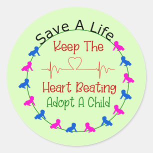 Een leven redden ronde sticker