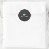 Een leven van eenvoud ronde sticker (Tas)