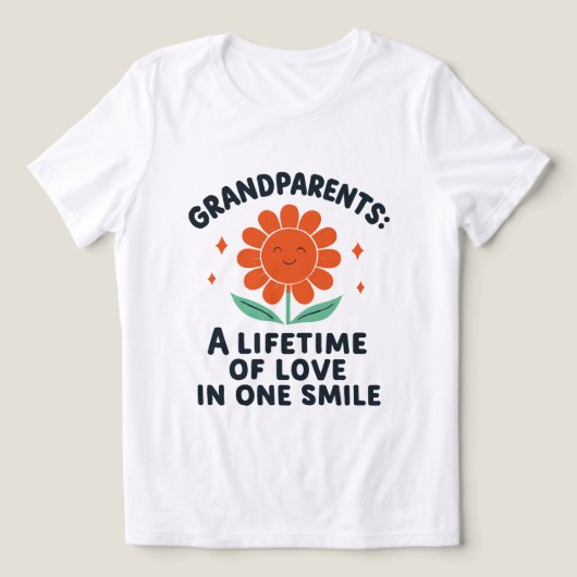 Een leven van liefde: oma en opa's glimlach Tri-Blend shirt (Design voorkant)