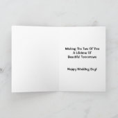 Een leven van Mooi Tomorrows Huwelijk Congrats Kaart (Binnen)