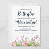 Een leven van vlinders bruids douche uitnodiging (Voorkant)
