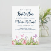 Een leven van vlinders bruids douche uitnodiging (Staand voorkant)