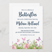 Een leven van vlinders bruids douche uitnodiging (Voorkant / Achterkant)