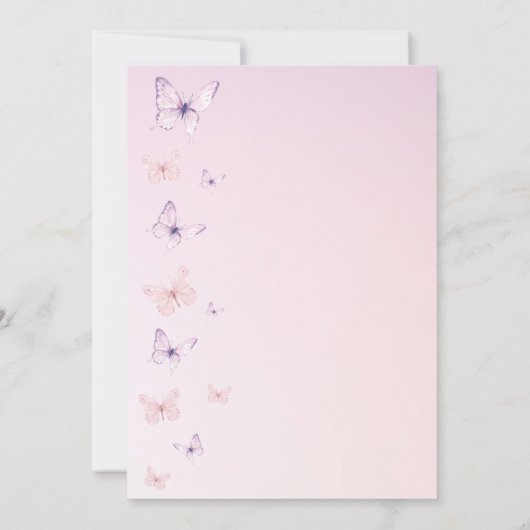 Een Leven van Vlinders Bruids Douche Uitnodiging (Achterkant)