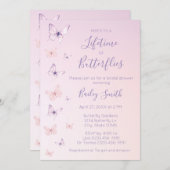 Een Leven van Vlinders Bruids Douche Uitnodiging (Voorkant / Achterkant)