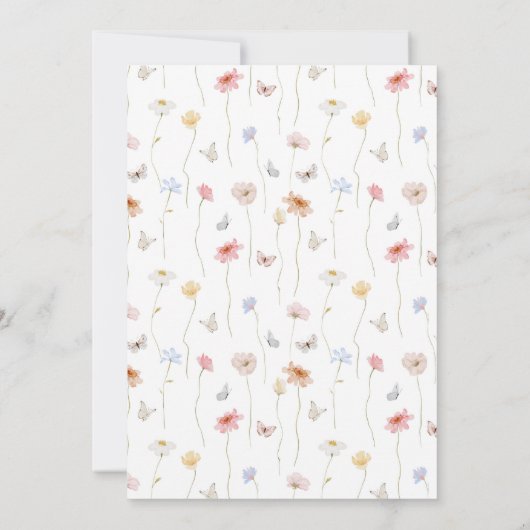 Een Leven van Vlinders Bruids Douche Uitnodiging (Achterkant)