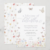 Een Leven van Vlinders Bruids Douche Uitnodiging (Voorkant / Achterkant)
