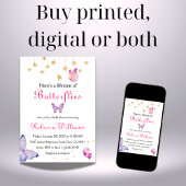 Een leven van vlinders Paarse Vrijgezellenfeest Kaart