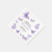 Een leven van vlinders Vrijgezellenfeest Paarse Servet (Hoek)