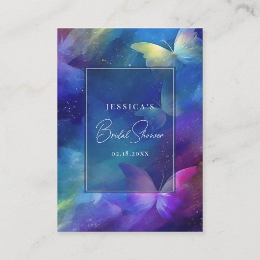 Een leven van vlinders Vrijgezellenfeest register Informatiekaartje (Achterkant)