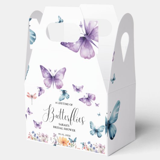 Een leven van vlinders Vrijgezellenfeest tafel Bedankdoosjes (Geopend)
