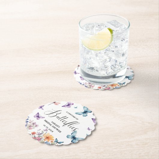 Een leven van vlinders Vrijgezellenfeest tafel Kartonnen Onderzetters (Insitu)