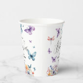 Een leven van vlinders Vrijgezellenfeest tafel Papieren Bekers (Rechts)