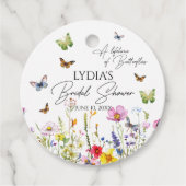 Een Leven van Vlinders Wildflower Vrijgezellenfees Bedankjes Labels (Voorkant)