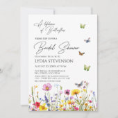 Een Leven van Vlinders Wildflower Vrijgezellenfees Kaart (Voorkant)