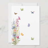 Een Leven van Vlinders Wildflower Vrijgezellenfees Kaart (Achterkant)