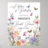 Een Leven van Vlinders Wildflower Vrijgezellenfees Poster (Voorkant)