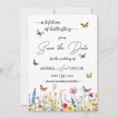Een leven van vlinders Wildflowers Save The Date (Voorkant)