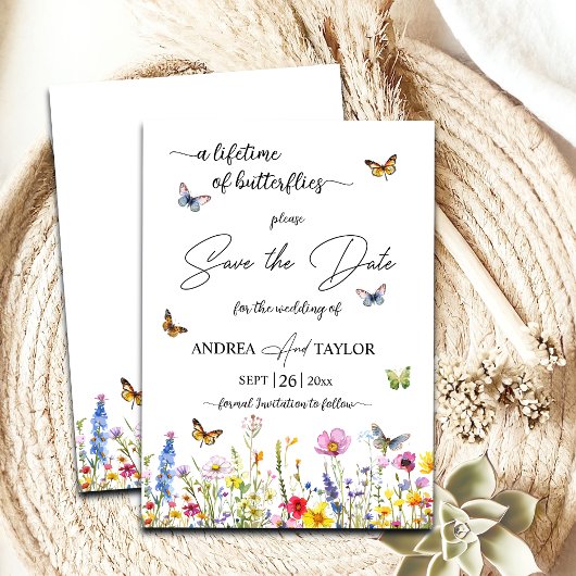 Een leven van vlinders Wildflowers Save The Date