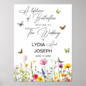 Een leven van vlinders Wildflowers Wedding Poster (Voorkant)